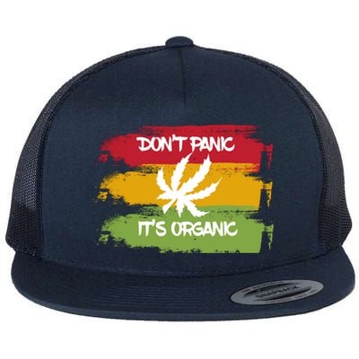 Don't Panic It's Organic Weed Flat Bill Trucker Hat