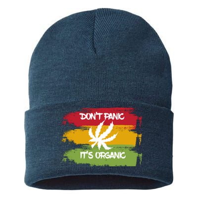 Don't Panic It's Organic Weed Sustainable Knit Beanie