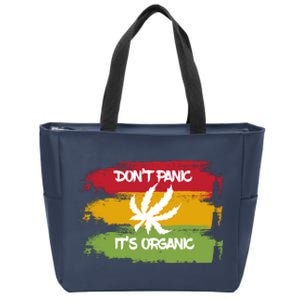 Don't Panic It's Organic Weed Zip Tote Bag