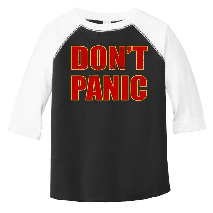 Don't Panic Vintage Distressed Panicking Toddler Fine Jersey T-Shirt