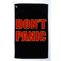 Don't Panic Vintage Distressed Panicking Golf Towel