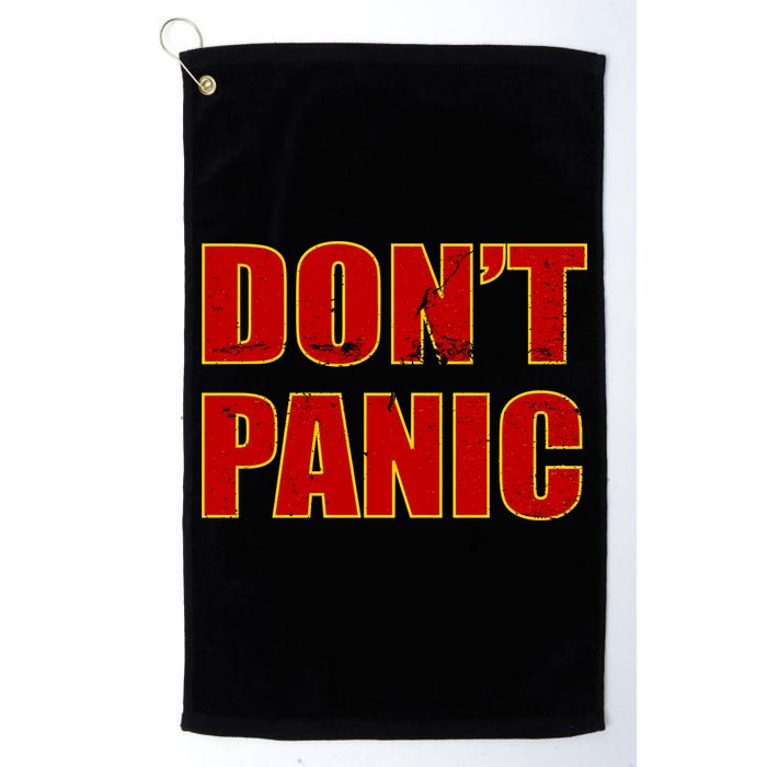 Don't Panic Vintage Distressed Panicking Golf Towel