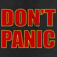 Don't Panic Vintage Distressed Panicking Golf Towel