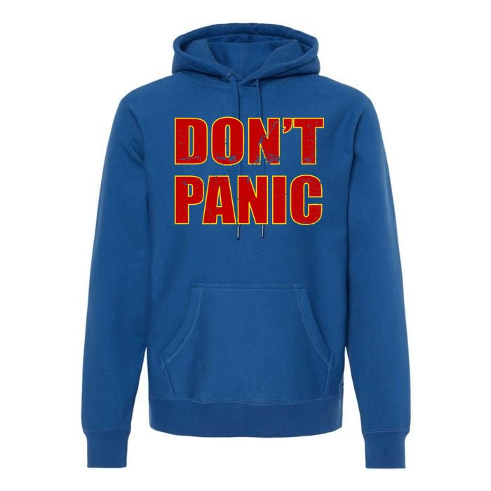 Don't Panic Vintage Distressed Panicking Premium Hoodie