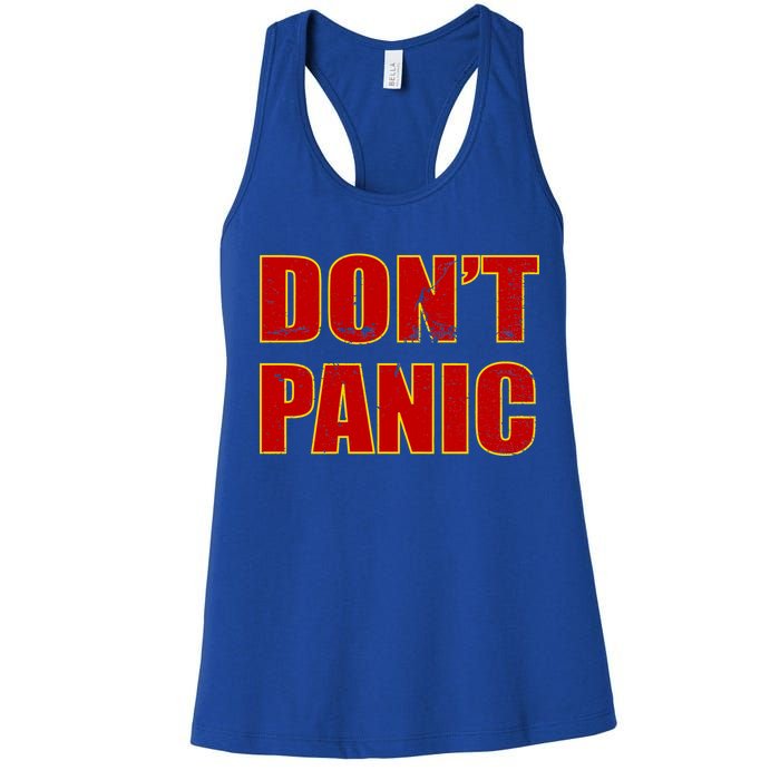 Don't Panic Vintage Distressed Panicking Women's Racerback Tank