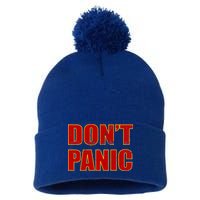 Don't Panic Vintage Distressed Panicking Pom Pom 12in Knit Beanie