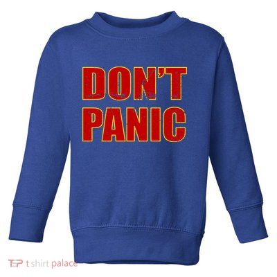 Don't Panic Vintage Distressed Panicking Toddler Sweatshirt