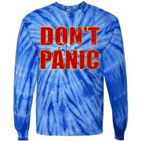 Don't Panic Vintage Distressed Panicking Tie-Dye Long Sleeve Shirt