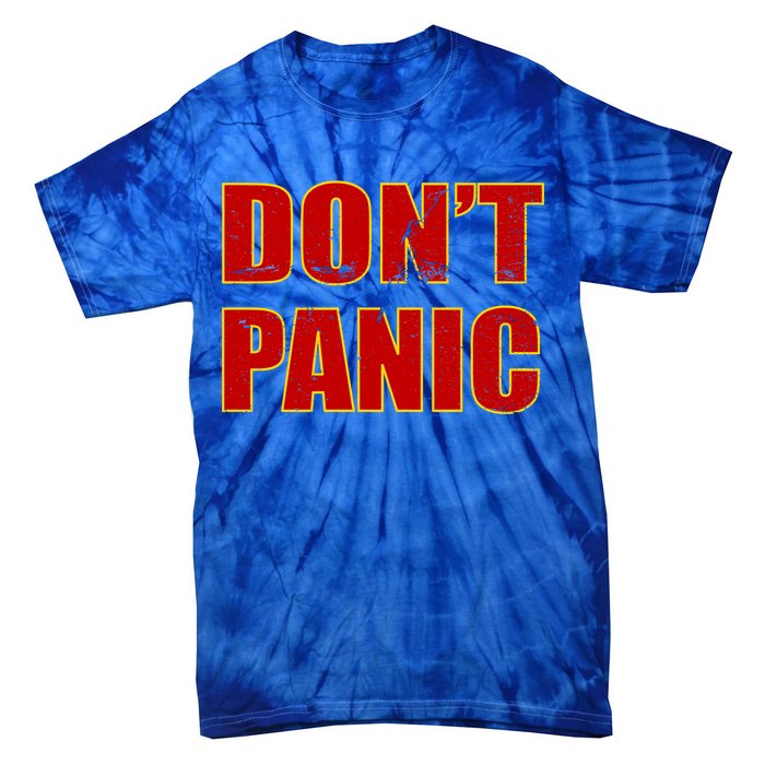 Don't Panic Vintage Distressed Panicking Tie-Dye T-Shirt