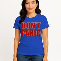 Don't Panic Vintage Distressed Panicking Womens T-Shirt