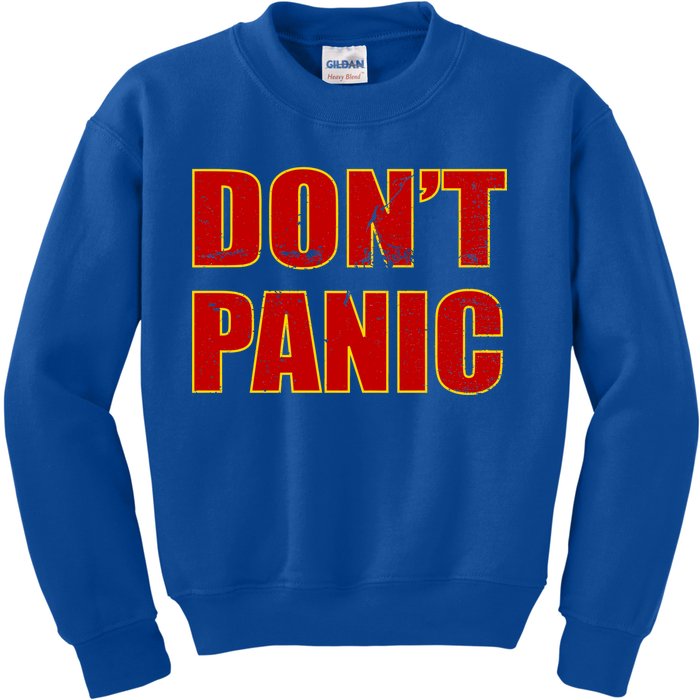 Don't Panic Vintage Distressed Panicking Kids Sweatshirt