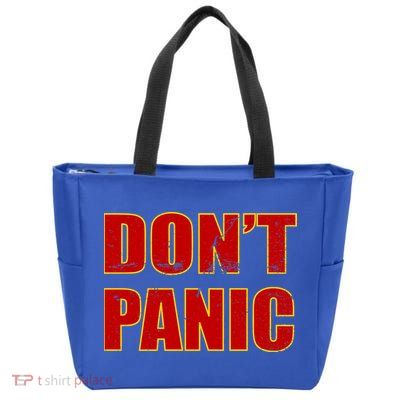 Don't Panic Vintage Distressed Panicking Zip Tote Bag