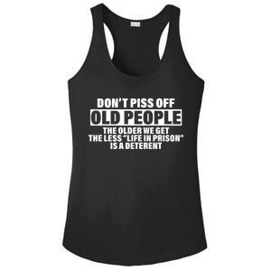 Don't Piss Off Old People Funny Ladies PosiCharge Competitor Racerback Tank