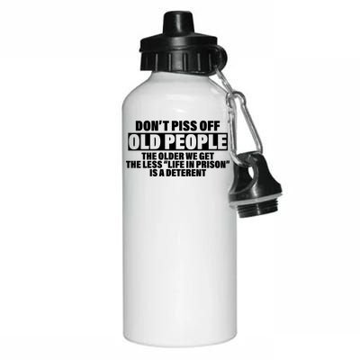 Don't Piss Off Old People Funny Aluminum Water Bottle