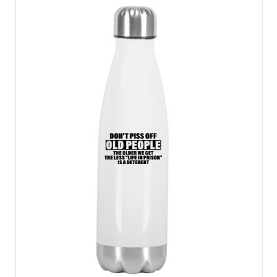 Don't Piss Off Old People Funny Stainless Steel Insulated Water Bottle