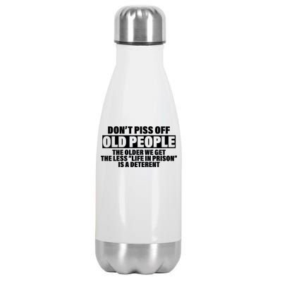 Don't Piss Off Old People Funny Stainless Steel Insulated Water Bottle