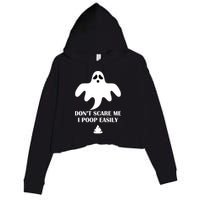 Don't Scare Me I Poop Easily Crop Fleece Hoodie