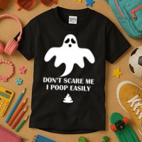 Don't Scare Me I Poop Easily Kids T-Shirt