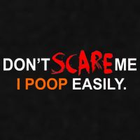 Don't Scare Me I Poop Easily Funny Ladies PosiCharge Tri-Blend Wicking Tank