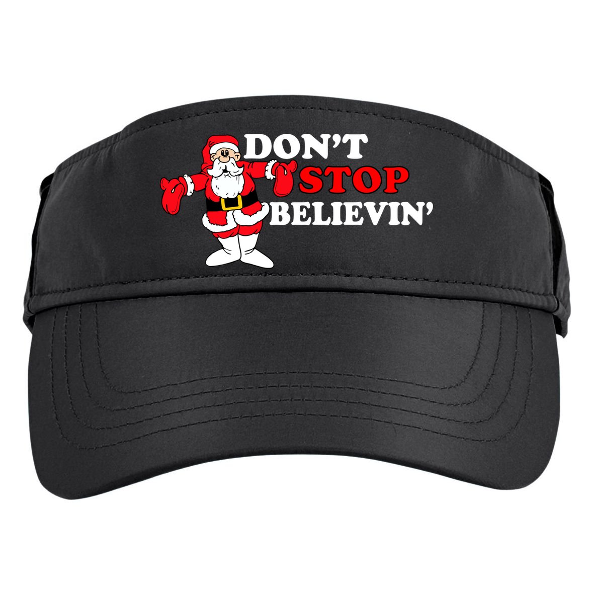 Don't Stop Believin Santa Adult Drive Performance Visor