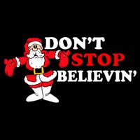 Don't Stop Believin Santa Baby Bodysuit
