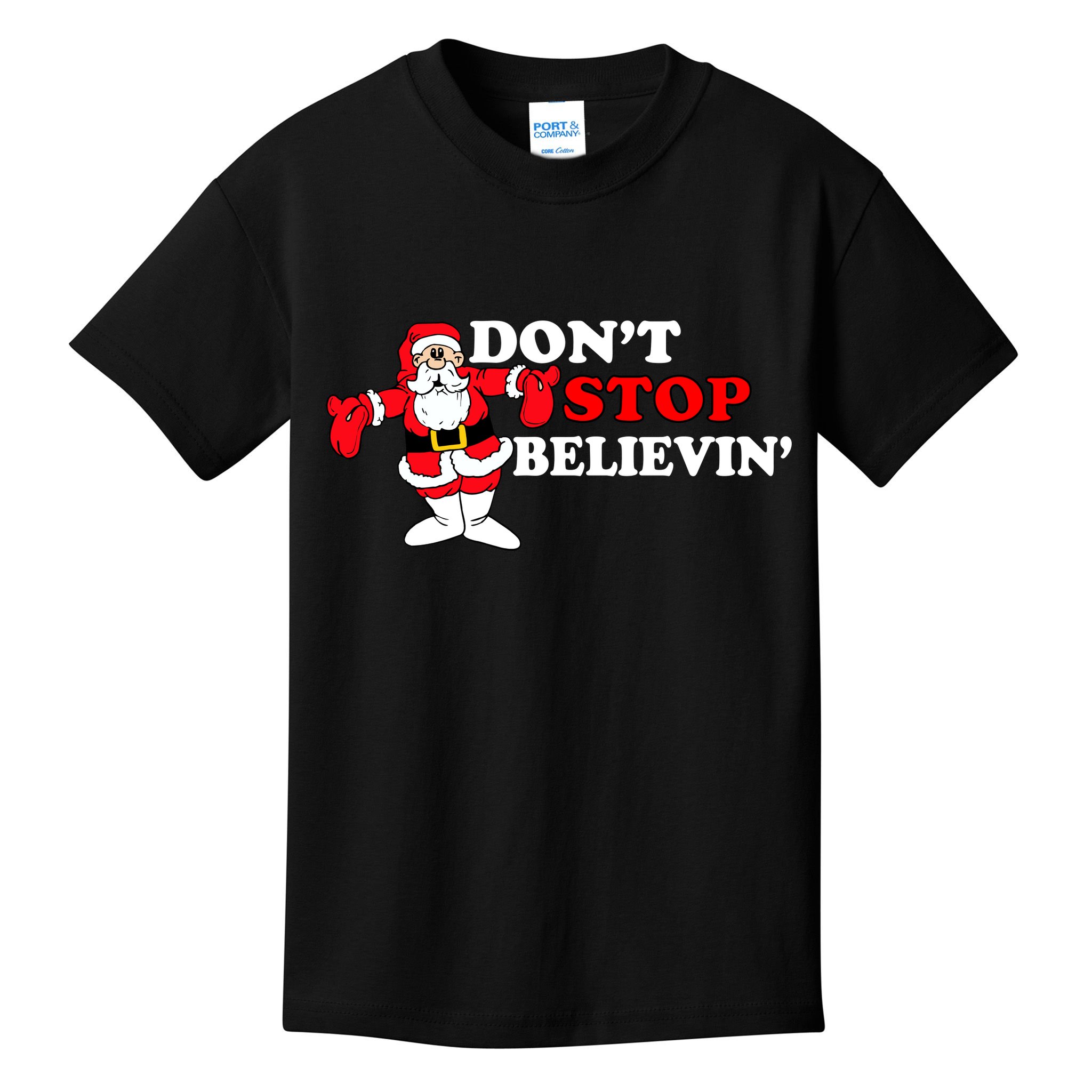Don't Stop Believin Santa Kids T-Shirt