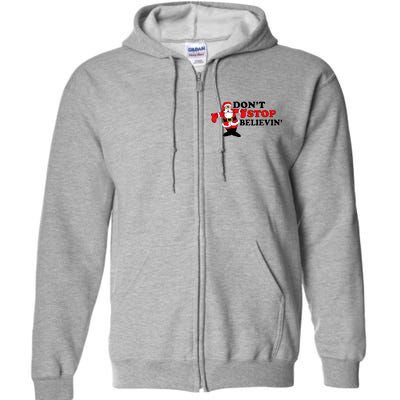 Don't Stop Believin Santa Full Zip Hoodie