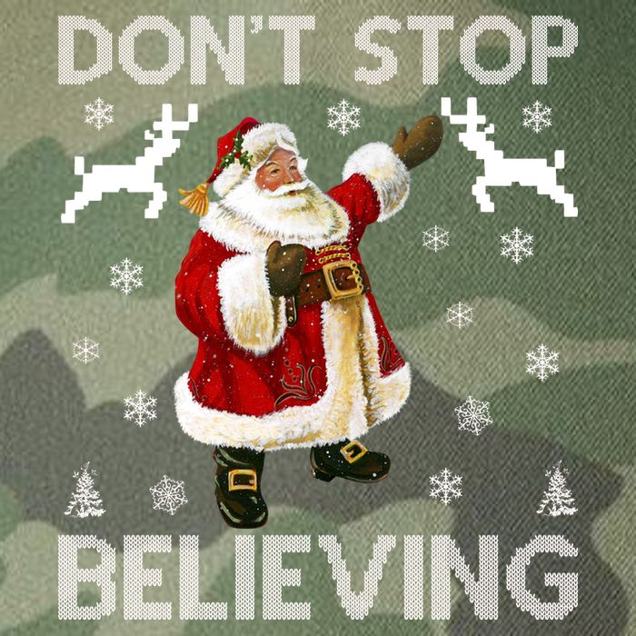 Don't Stop Believing Christmas Ugly Sweater Design Legacy Tie Dye Trucker Hat