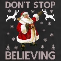 Don't Stop Believing Christmas Ugly Sweater Design Adult Drive Performance Visor