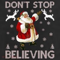 Don't Stop Believing Christmas Ugly Sweater Design 11oz C Handle Ceramic Mug