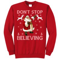 Don't Stop Believing Christmas Ugly Sweater Design Sweatshirt