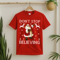 Don't Stop Believing Christmas Ugly Sweater Design T-Shirt