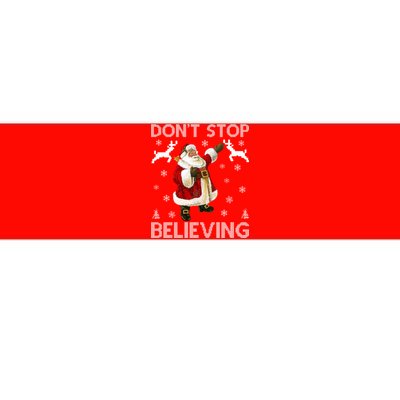 Don't Stop Believing Christmas Ugly Sweater Design Bumper Sticker