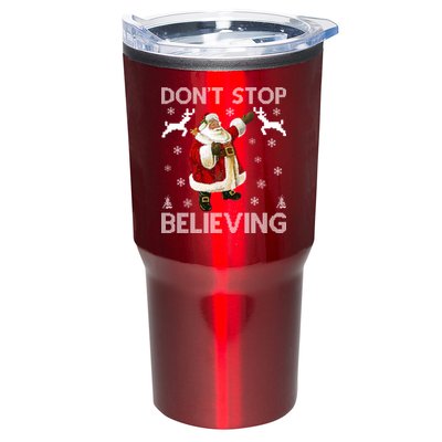 Don't Stop Believing Christmas Ugly Sweater Design Tumbler