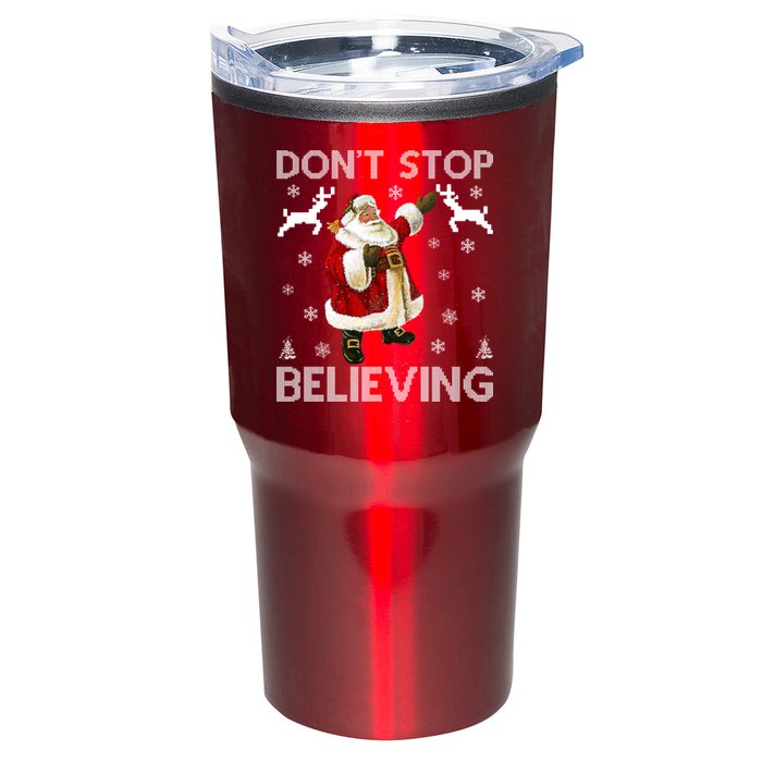 Don't Stop Believing Christmas Ugly Sweater Design Tumbler