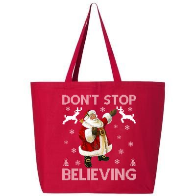 Don't Stop Believing Christmas Ugly Sweater Design 25L Jumbo Tote