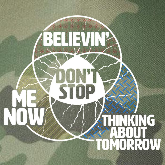 Don't Stop Believing Diagram Chart Legacy Tie Dye Trucker Hat
