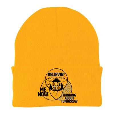 Don't Stop Believing Diagram Chart Knit Cap Winter Beanie