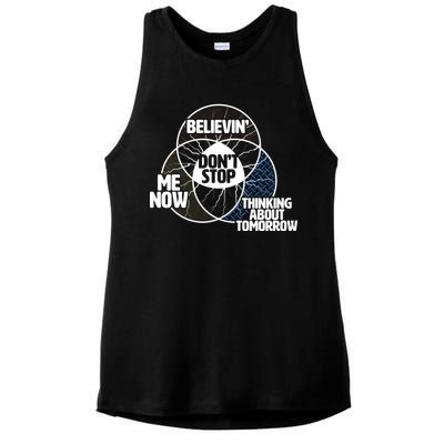 Don't Stop Believing Diagram Chart Ladies PosiCharge Tri-Blend Wicking Tank