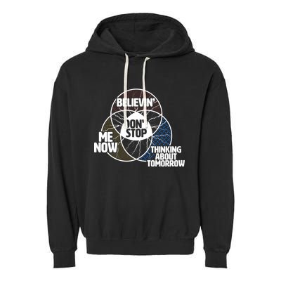 Don't Stop Believing Diagram Chart Garment-Dyed Fleece Hoodie