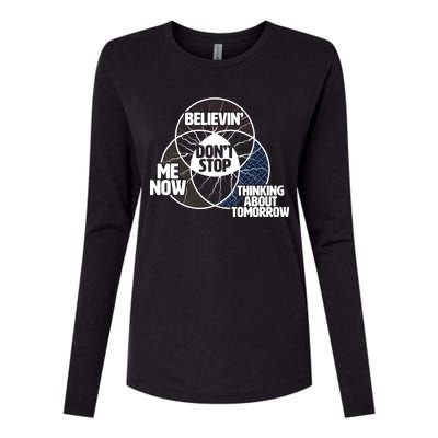 Don't Stop Believing Diagram Chart Womens Cotton Relaxed Long Sleeve T-Shirt