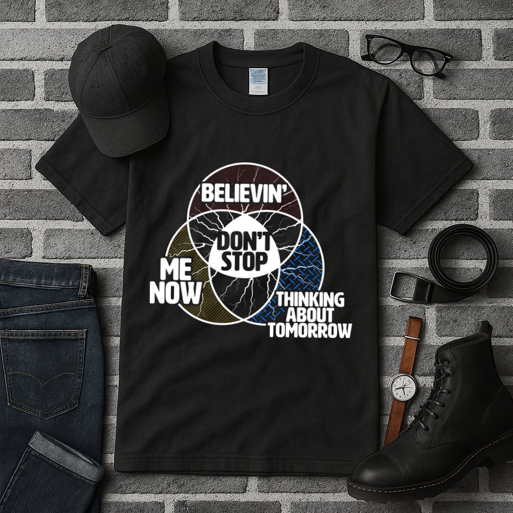 Don't Stop Believing Diagram Chart Tall T-Shirt