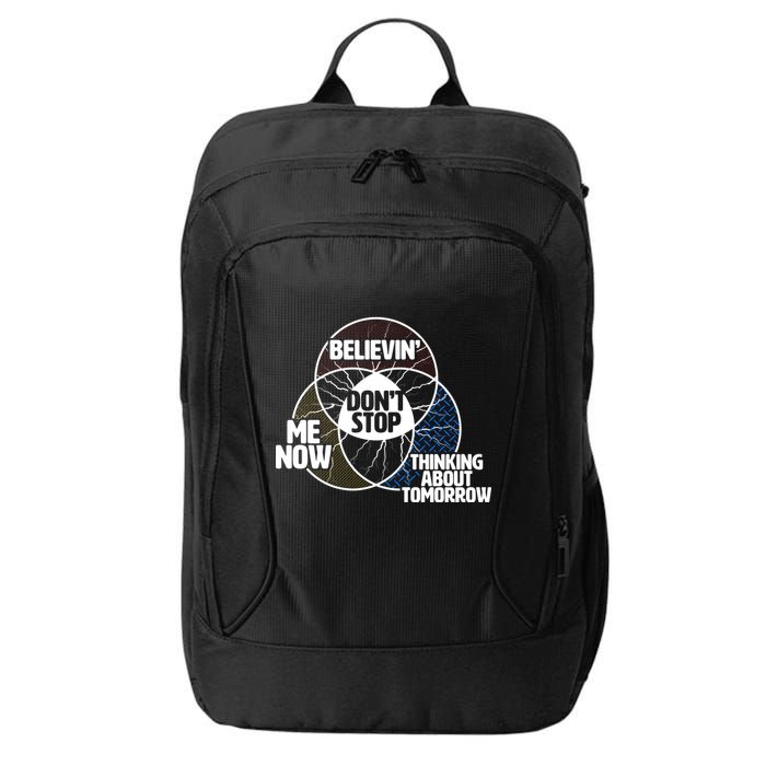 Don't Stop Believing Diagram Chart City Backpack