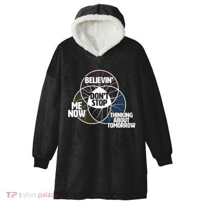 Don't Stop Believing Diagram Chart Hooded Wearable Blanket