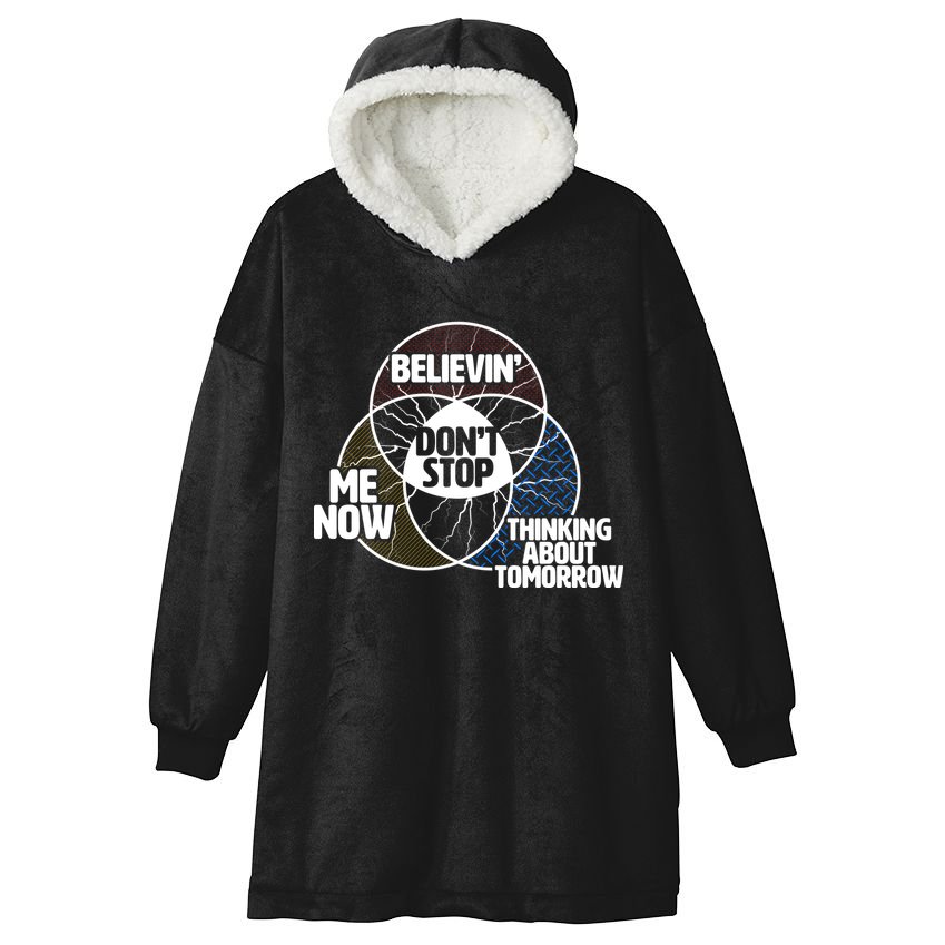 Don't Stop Believing Diagram Chart Hooded Wearable Blanket