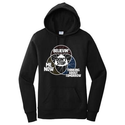 Don't Stop Believing Diagram Chart Women's Pullover Hoodie