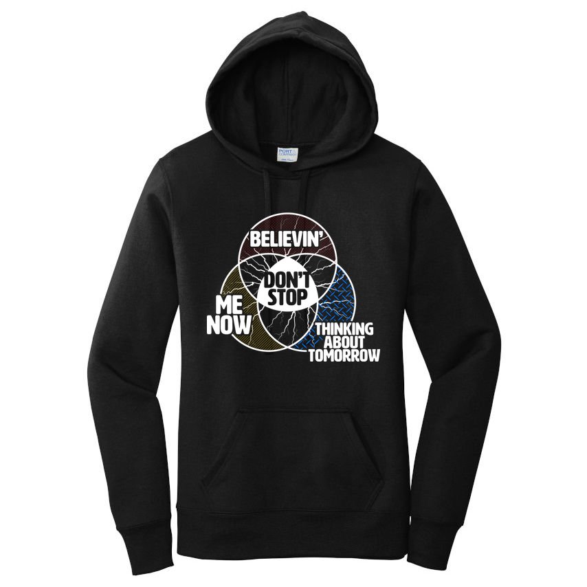 Don't Stop Believing Diagram Chart Women's Pullover Hoodie