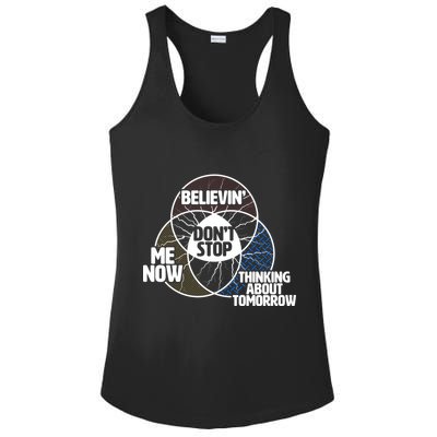 Don't Stop Believing Diagram Chart Ladies PosiCharge Competitor Racerback Tank