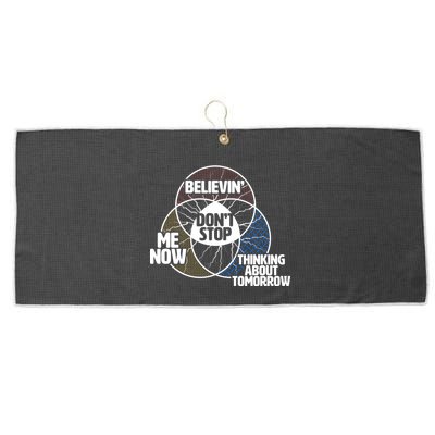 Don't Stop Believing Diagram Chart Large Microfiber Waffle Golf Towel