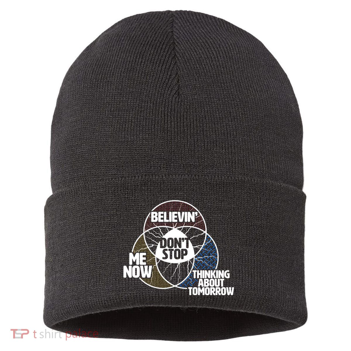 Don't Stop Believing Diagram Chart Sustainable Knit Beanie